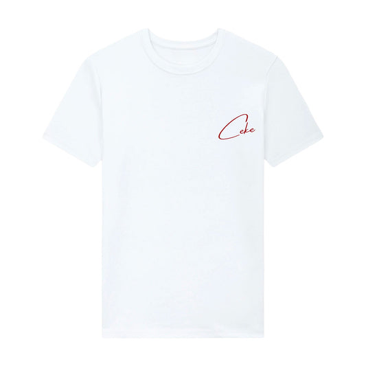 T-shirt femme CeKe Interlock blanc, coupe ajustée