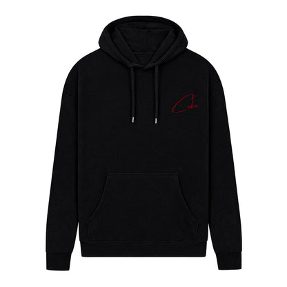 Schwarzer CeKe Hoodie aus 300 g/m² Bio-Baumwolle