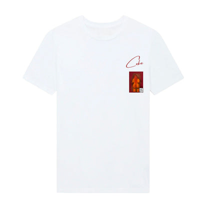 CeKe LELF Kunst-T-Shirt Herren, kontrastreiche vertikale Silhouette