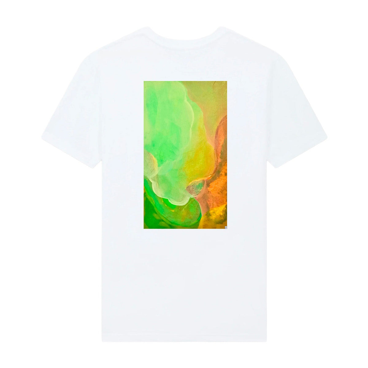 T-shirt unisexe blanc CeKe, œuvre originale de la collection LELF