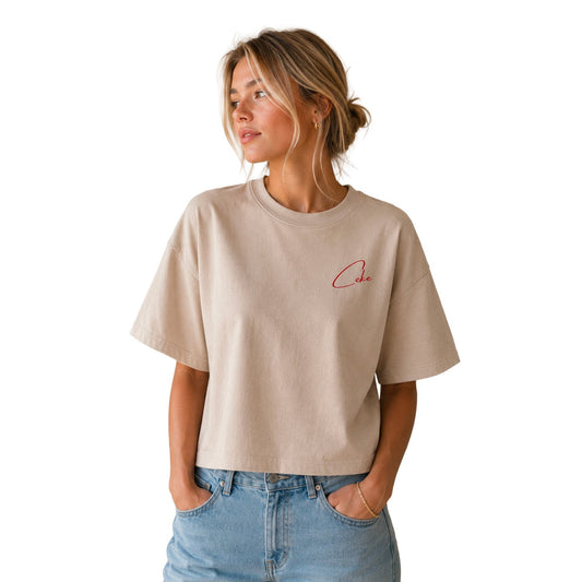 T-shirt boxy CeKe en coton biologique 220 g/m², coupe ample