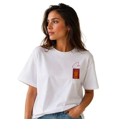 Camiseta de mujer CeKe « La Femme de Dos », colección artística LELF