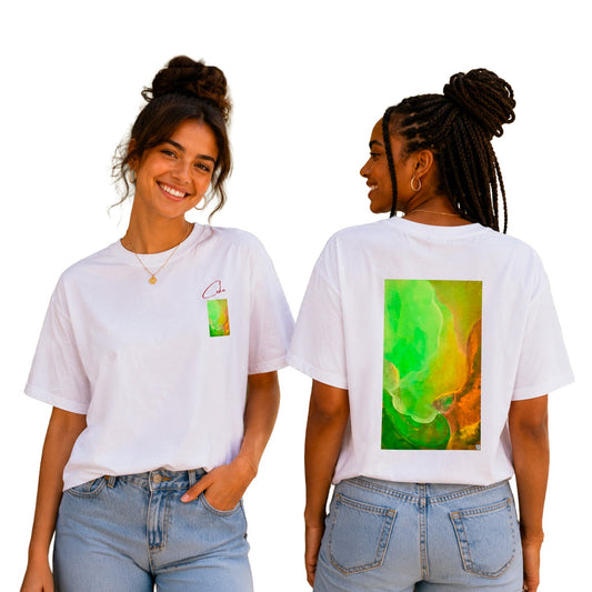 T-shirt femme CeKe collection LELF, design vert