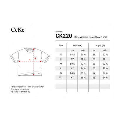 Guide des tailles du t-shirt CeKe « Les Hiboux »