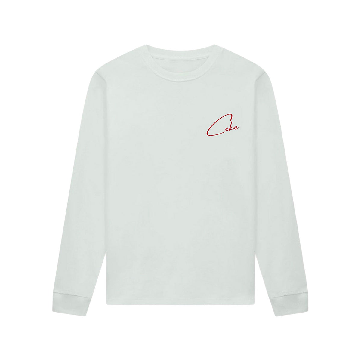 Weißes CeKe Langarmshirt aus Bio-Baumwolle