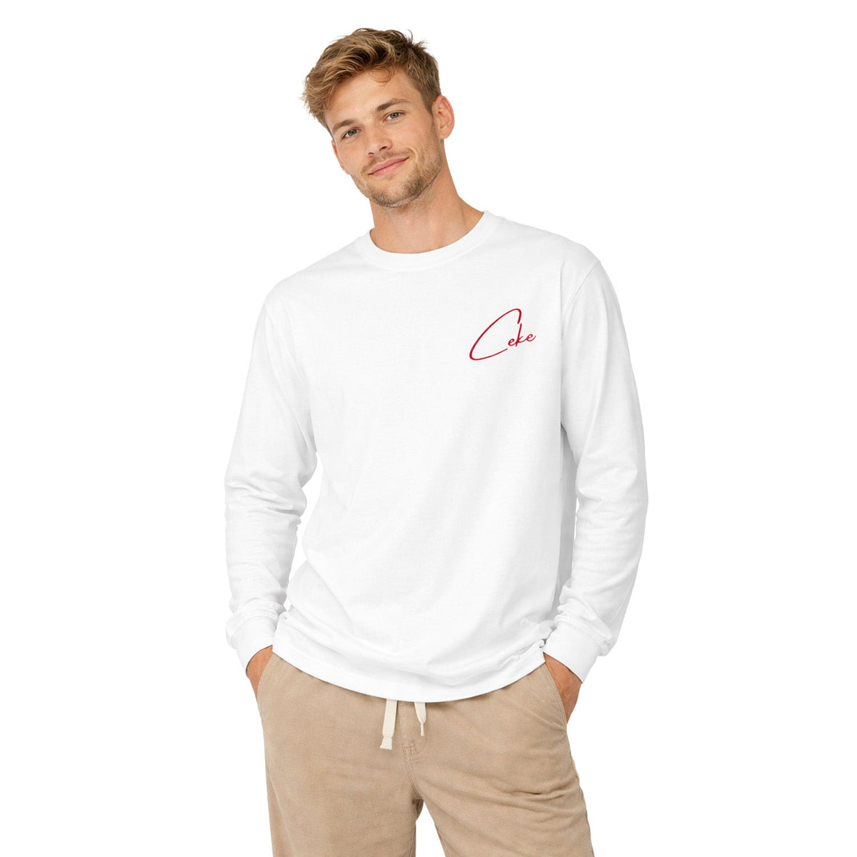 CeKe Organic Premium Langarmshirt aus 185 g/m² Bio-Baumwolle