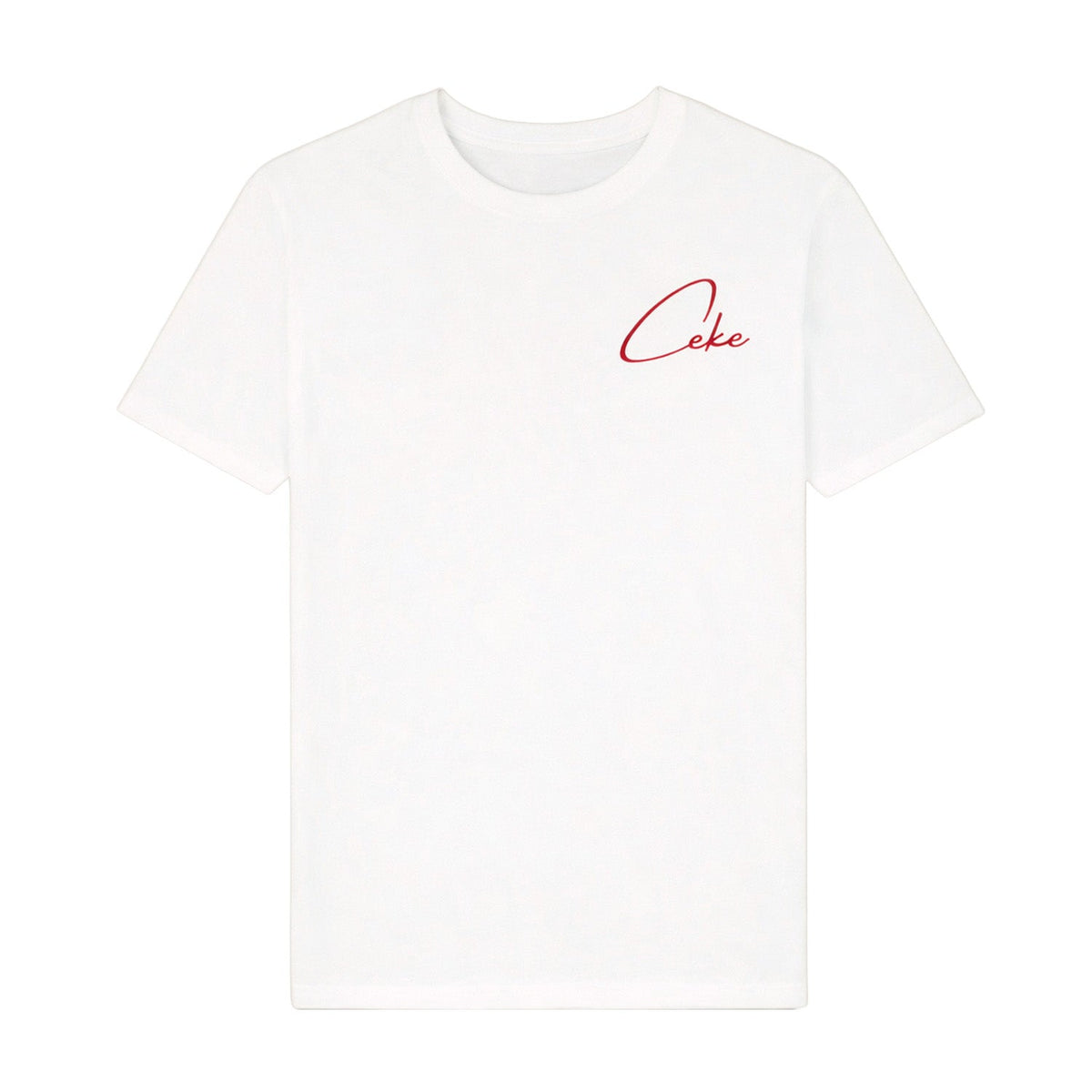Weißes CeKe Heavyweight Oversize-T-Shirt aus 220 g/m² Bio-Baumwolle