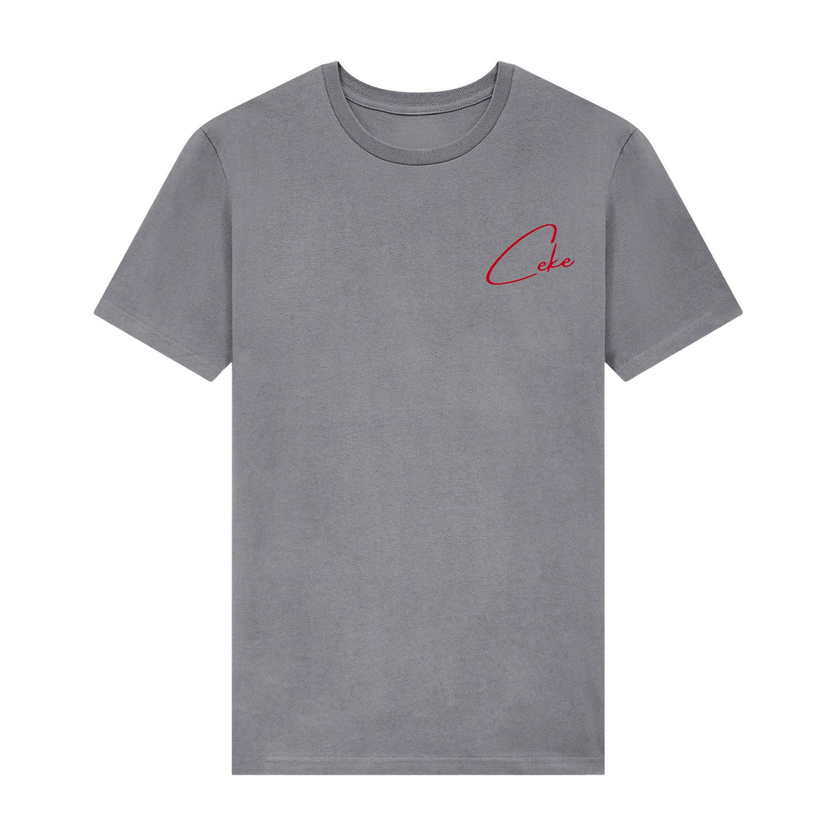 Graues CeKe Heavyweight Oversize-T-Shirt aus 220 g/m² Bio-Baumwolle